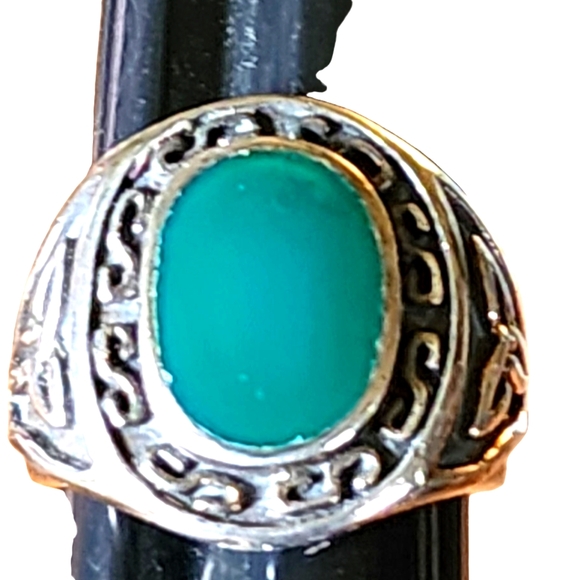 Sterling silver Celtic green at gate ring size 10.5 unisex ST PATTY'S Je… - Picture 5 of 7